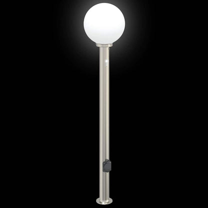 vidaXL Bollard Light with Sensor&Outlet 120 cm Stainless Steel IP44 6
