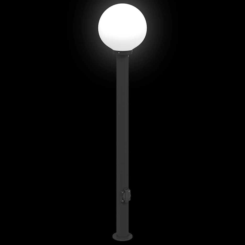vidaXL Bollard Light with Outlet 120 cm Black IP44 6