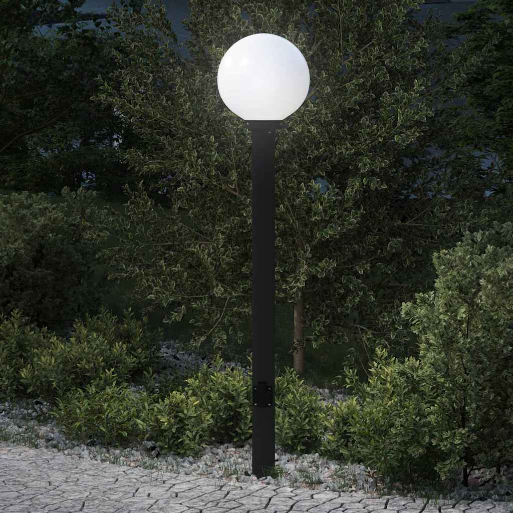 vidaXL Bollard Light with Outlet 120 cm Black IP44 1