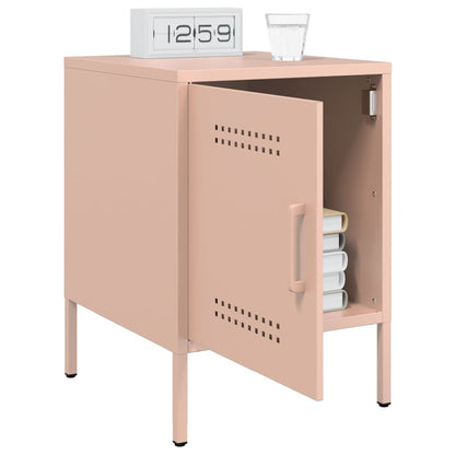 vidaXL Bedside Cabinets 2 pcs Pink 36x39x50.5 cm Steel 4