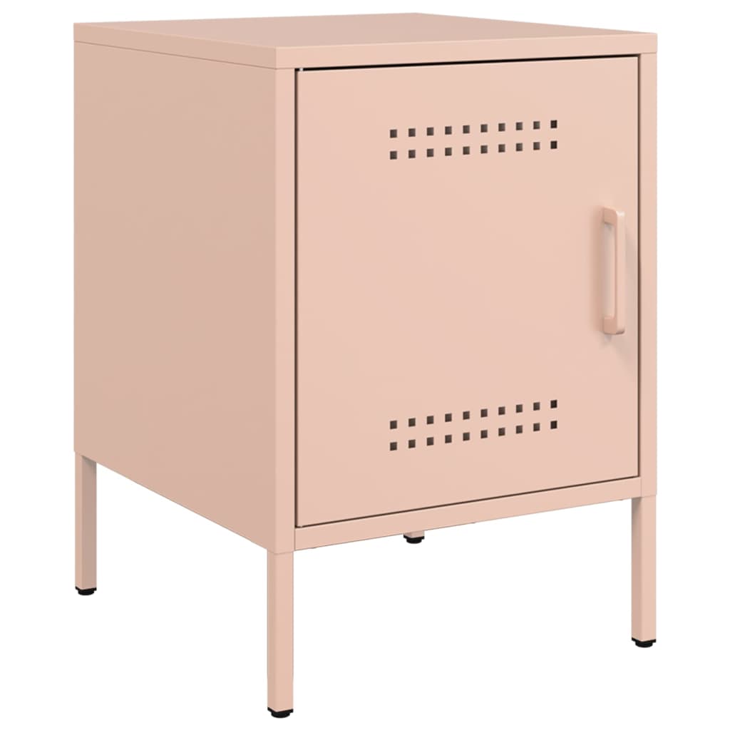 vidaXL Bedside Cabinets 2 pcs Pink 36x39x50.5 cm Steel 5