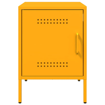 vidaXL Bedside Cabinets 2 pcs Mustard Yellow 36x39x50.5 cm Steel 6