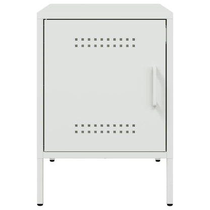 vidaXL Bedside Cabinets 2 pcs White 36x39x50.5 cm Steel 6