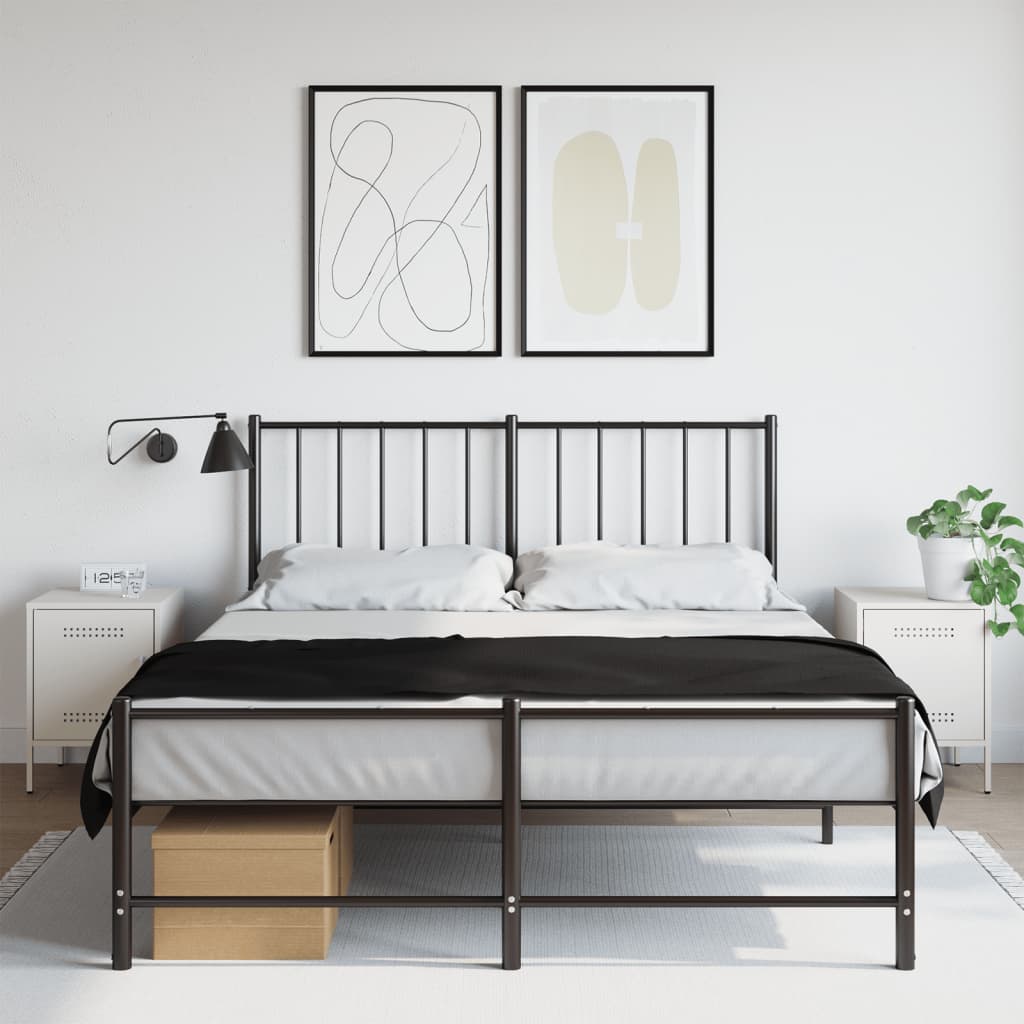 vidaXL Bedside Cabinets 2 pcs White 36x39x50.5 cm Steel 1