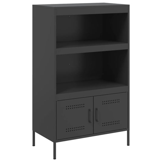 vidaXL Highboard Black 68x39x113 cm Steel 2