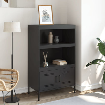 vidaXL Highboard Black 68x39x113 cm Steel 3