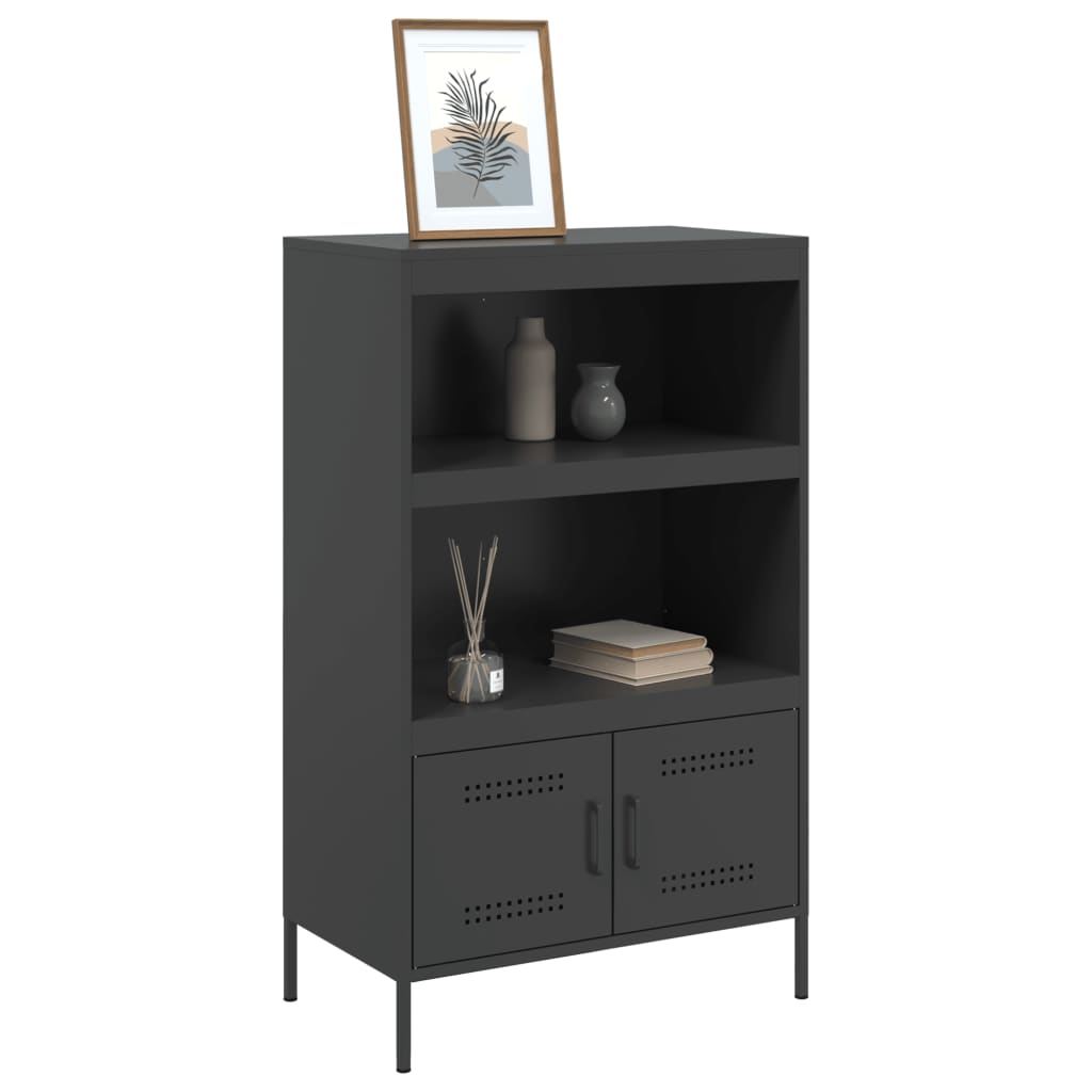 vidaXL Highboard Black 68x39x113 cm Steel 4