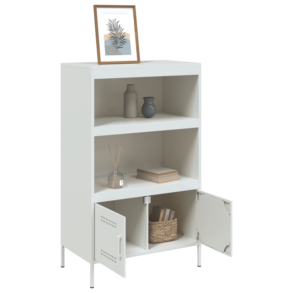 vidaXL Highboard White 68x39x113 cm Steel 5