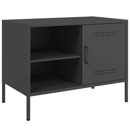 vidaXL TV Cabinet Black 68x39x50.5 cm Steel 2