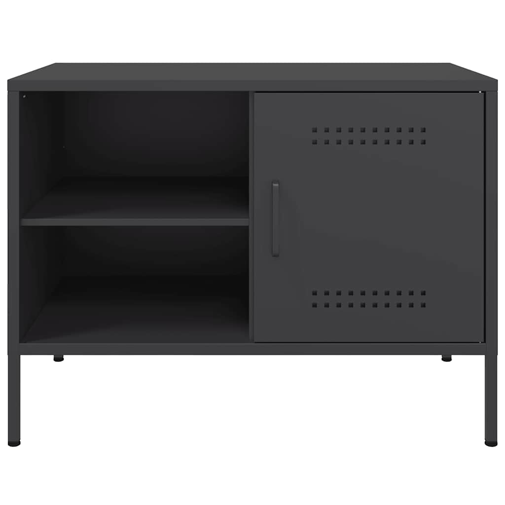 vidaXL TV Cabinet Black 68x39x50.5 cm Steel 6