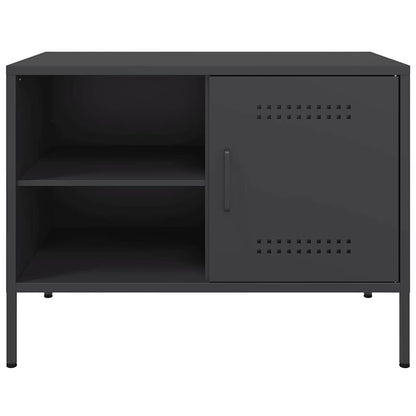 vidaXL TV Cabinet Black 68x39x50.5 cm Steel 6