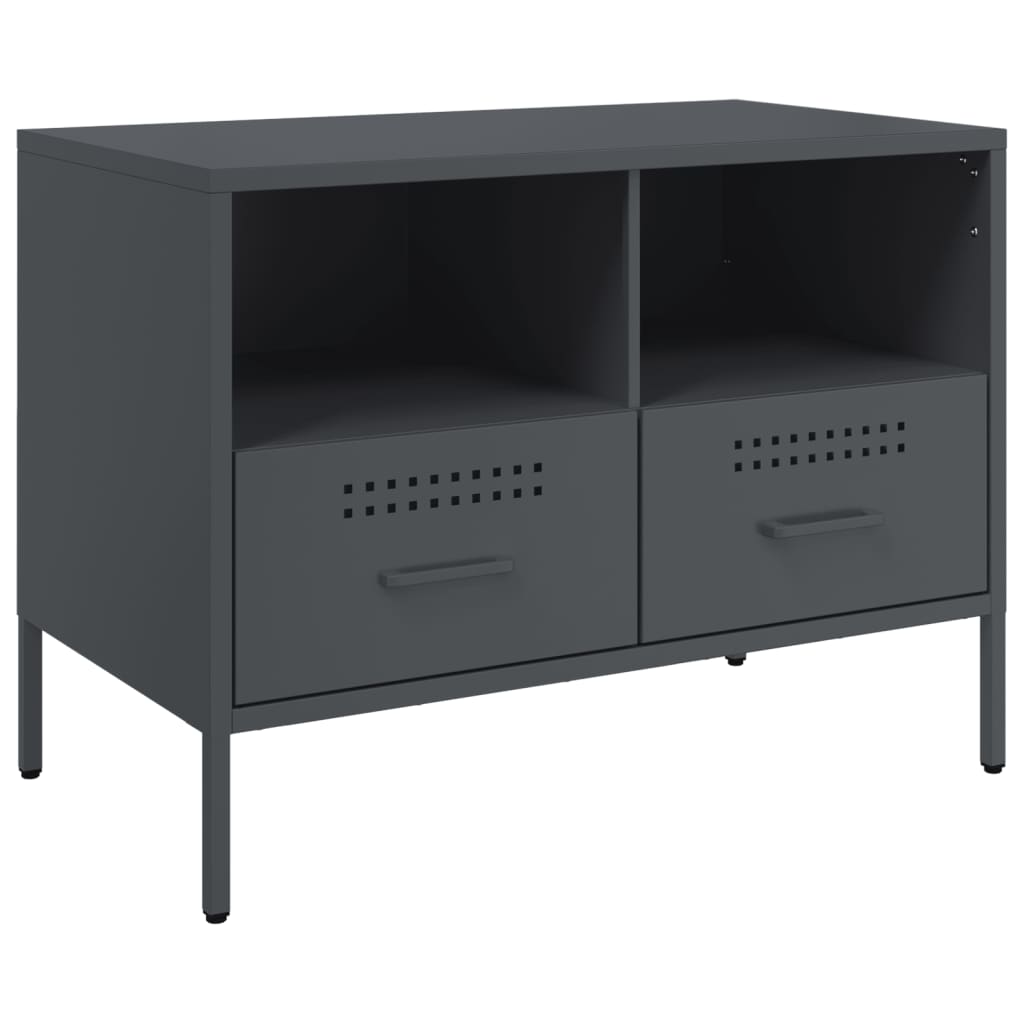 vidaXL TV Cabinet Anthracite 68x39x50.5 cm Steel 2