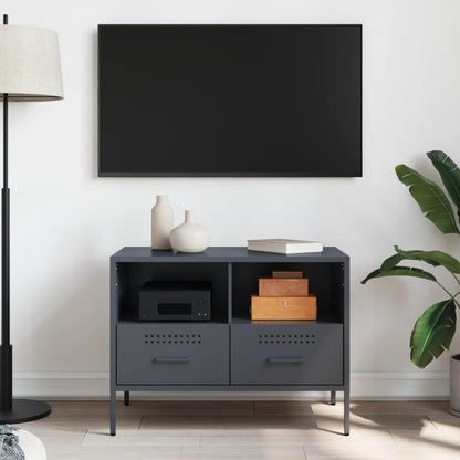 vidaXL TV Cabinet Anthracite 68x39x50.5 cm Steel 3