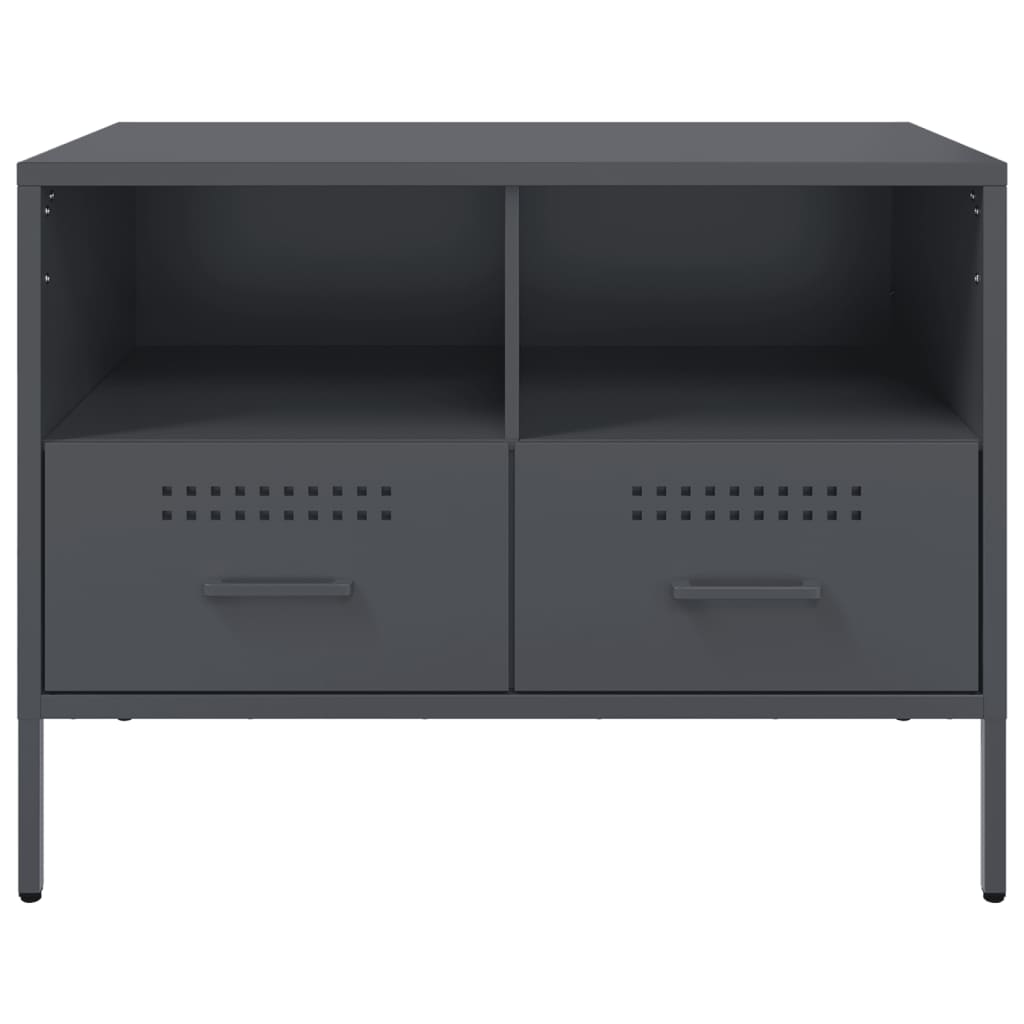 vidaXL TV Cabinet Anthracite 68x39x50.5 cm Steel 6