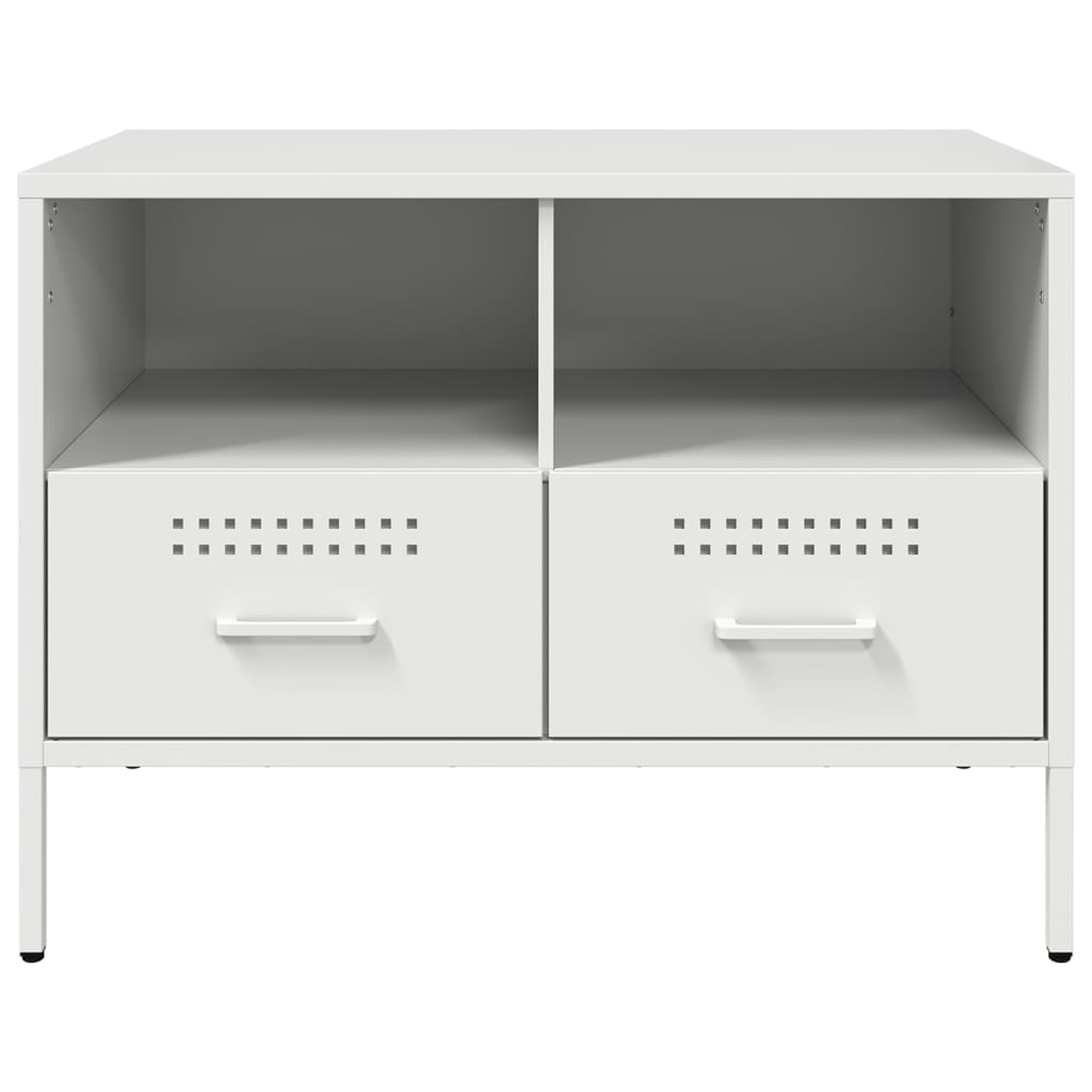 vidaXL TV Cabinet White 68x39x50.5 cm Steel 6