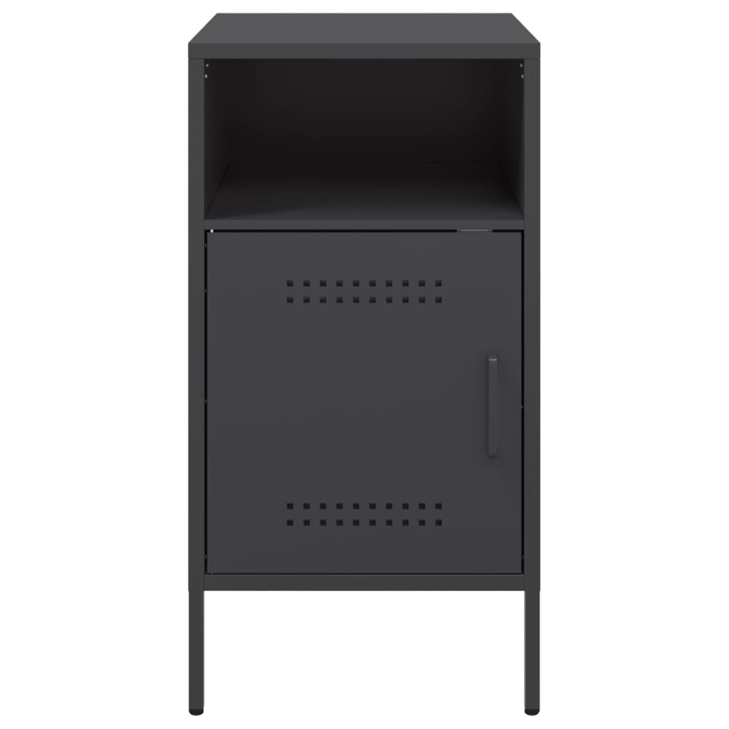 vidaXL Bedside Cabinet | Set of 2 | Black | Cold-rolled steel | Adjustable Feet 6