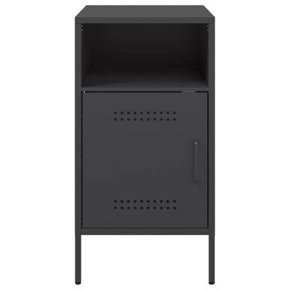 vidaXL Bedside Cabinet | Set of 2 | Black | Cold-rolled steel | Adjustable Feet 6