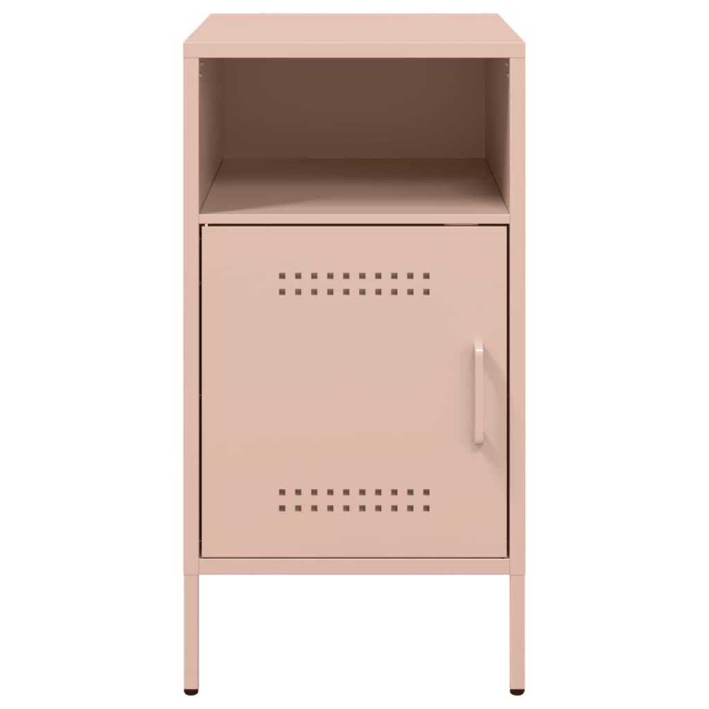 vidaXL Bedside Cabinet | Set of 2 | Pink | Cold-rolled steel | Standard 6