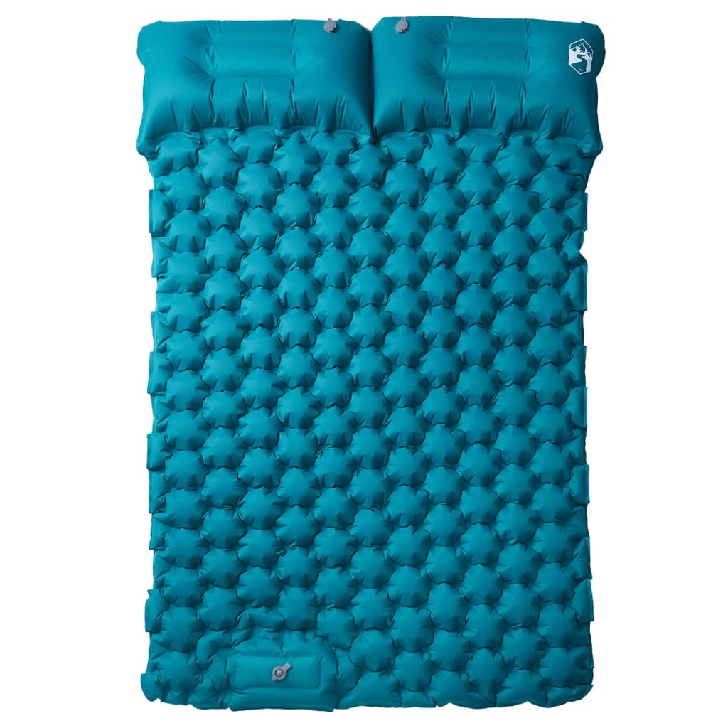 Self Inflating Camping Mattress with Pillow Blue