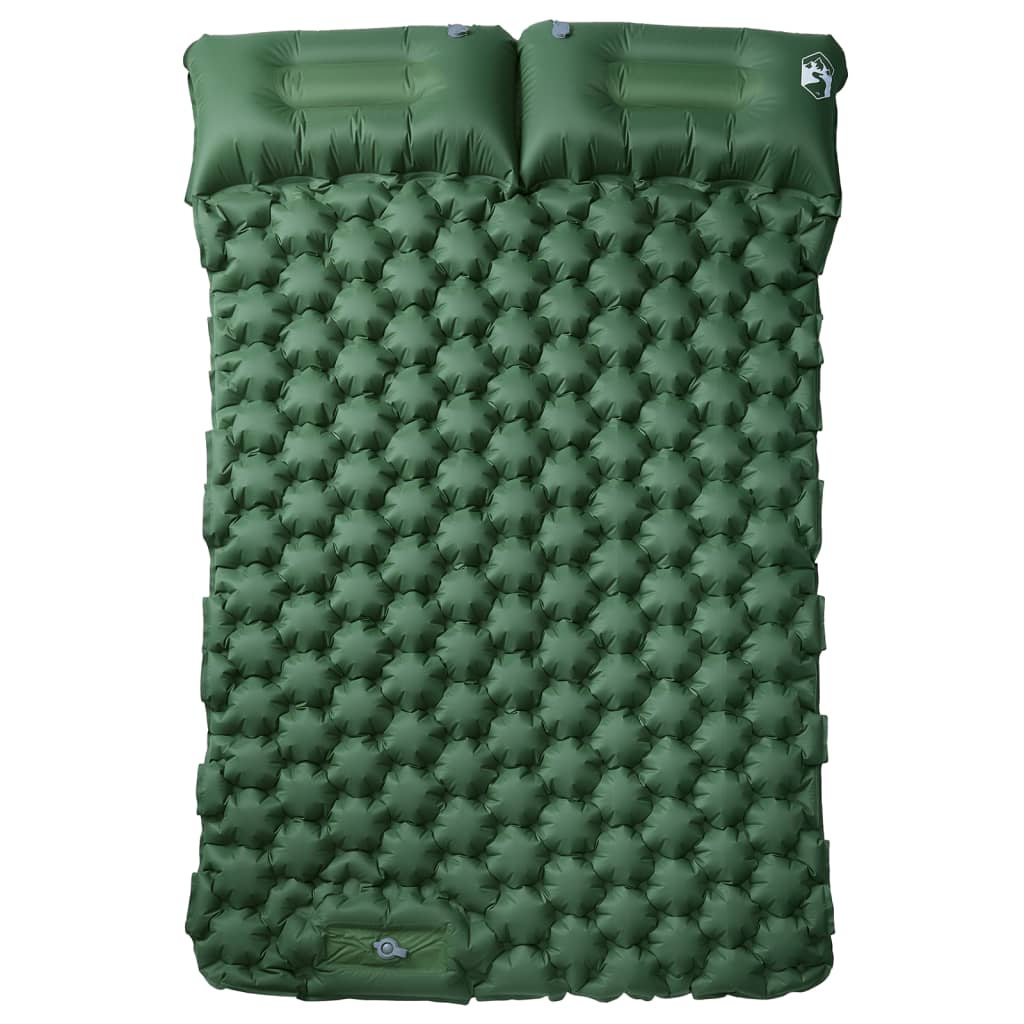 Self Inflating Camping Mattress with Pillow Green