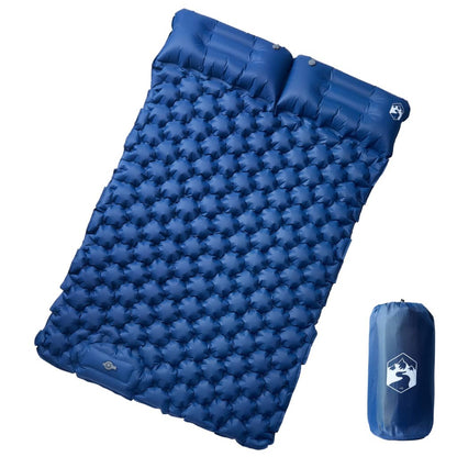 Self Inflating Camping Mattress with Pillow Navy blue