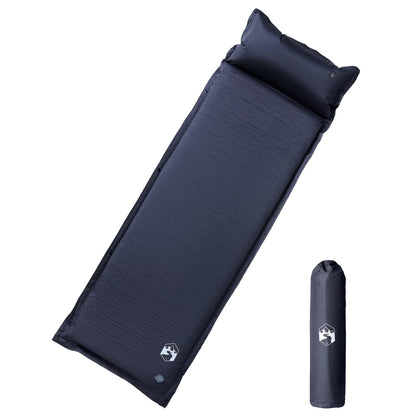 vidaXL Self Inflating Camping Mattress with Pillow 1-Person Grey 1