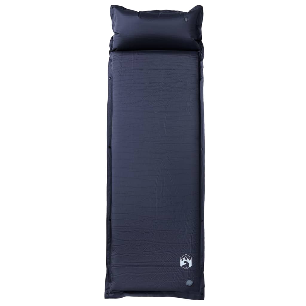 vidaXL Self Inflating Camping Mattress with Pillow 1-Person Grey 2