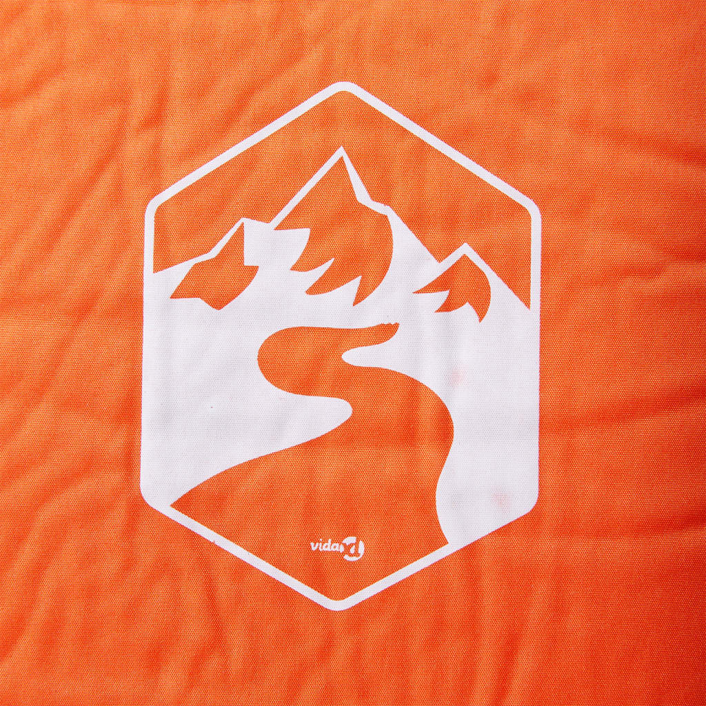vidaXL Self Inflating Camping Mattress with Pillow 1-Person Orange 3