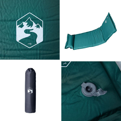 vidaXL Self Inflating Camping Mattress with Pillow 1-Person Green 5