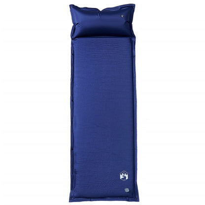 vidaXL Self Inflating Camping Mattress with Pillow 1-Person Navy Blue 2