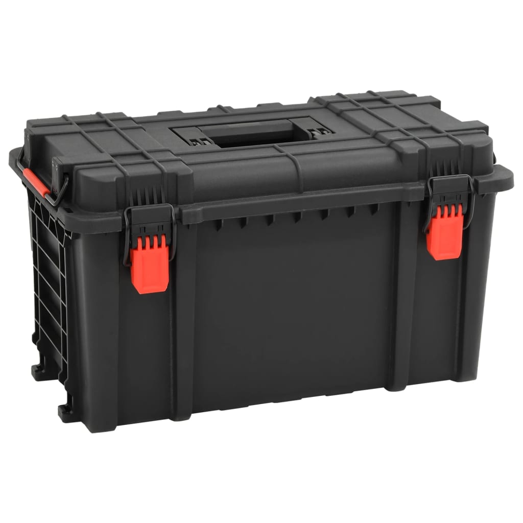 vidaXL Portable Flight Case Black 57x35x32,5 cm PP 1