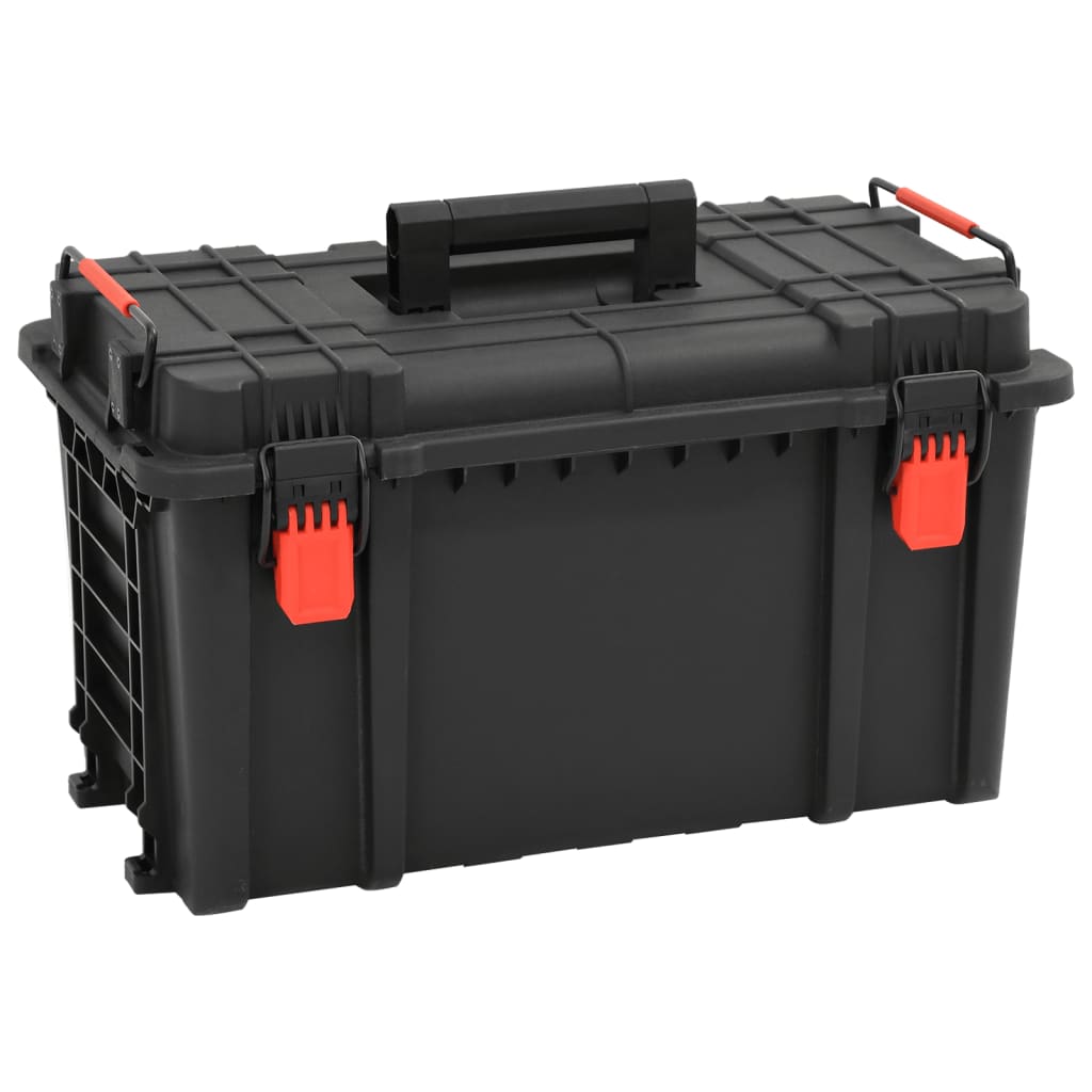vidaXL Portable Flight Case Black 57x35x32,5 cm PP 3