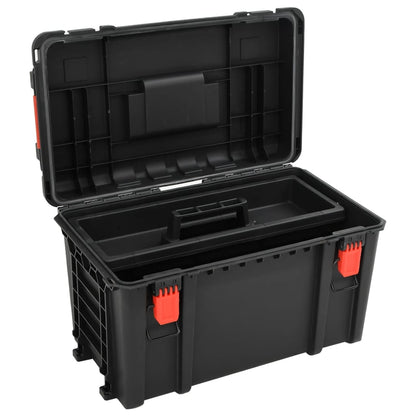 vidaXL Portable Flight Case Black 57x35x32,5 cm PP 4
