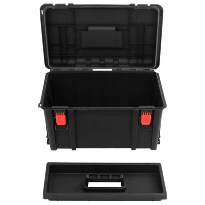 vidaXL Portable Flight Case Black 57x35x32,5 cm PP 5
