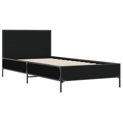 vidaXL Bed Frame without Mattress Black 90x200 cm 3