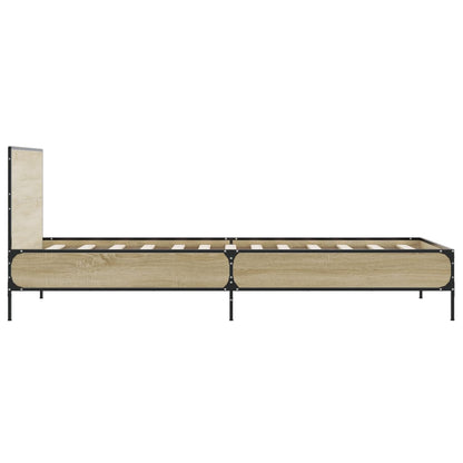 vidaXL Bed Frame without Mattress Sonoma Oak 75x190 cm Small Single 5