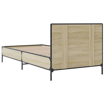 vidaXL Bed Frame without Mattress Sonoma Oak 75x190 cm Small Single 6