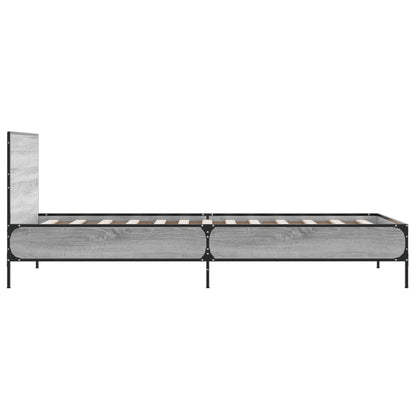 vidaXL Bed Frame without Mattress Grey Sonoma 75x190 cm Small Single 5