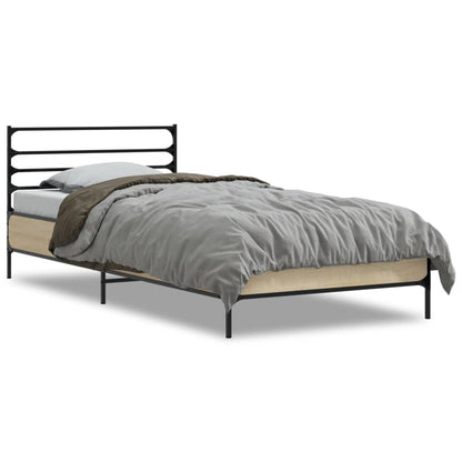 vidaXL Bed Frame without Mattress Sonoma Oak 90x200 cm 2