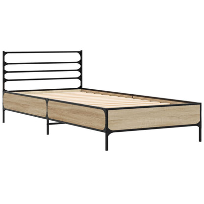 vidaXL Bed Frame without Mattress Sonoma Oak 90x200 cm 3