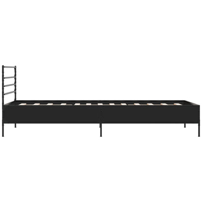 vidaXL Bed Frame without Mattress Black 90x190 cm Single 5