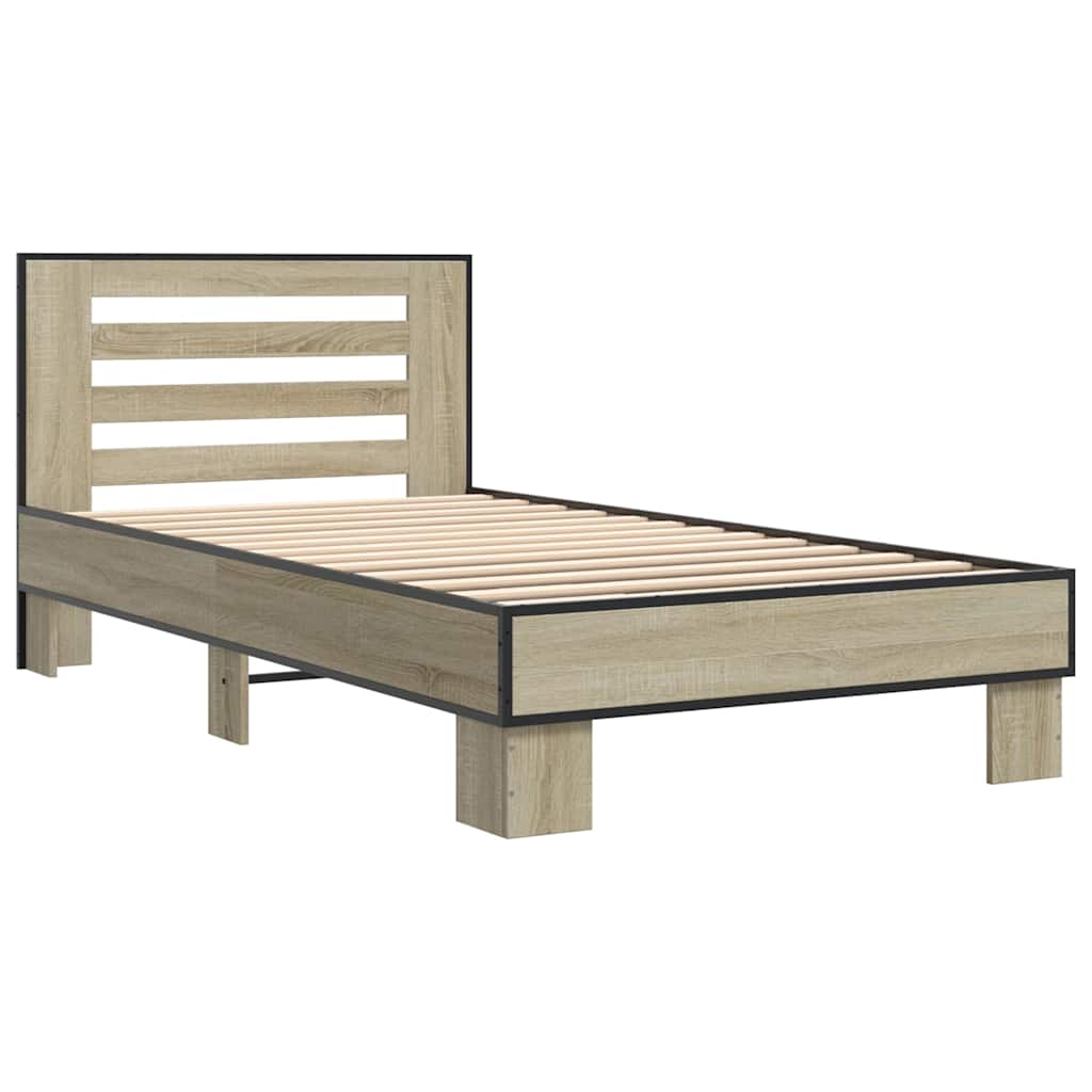Bed Frame without Mattress Length 190 cm Sonoma oak 75 cm