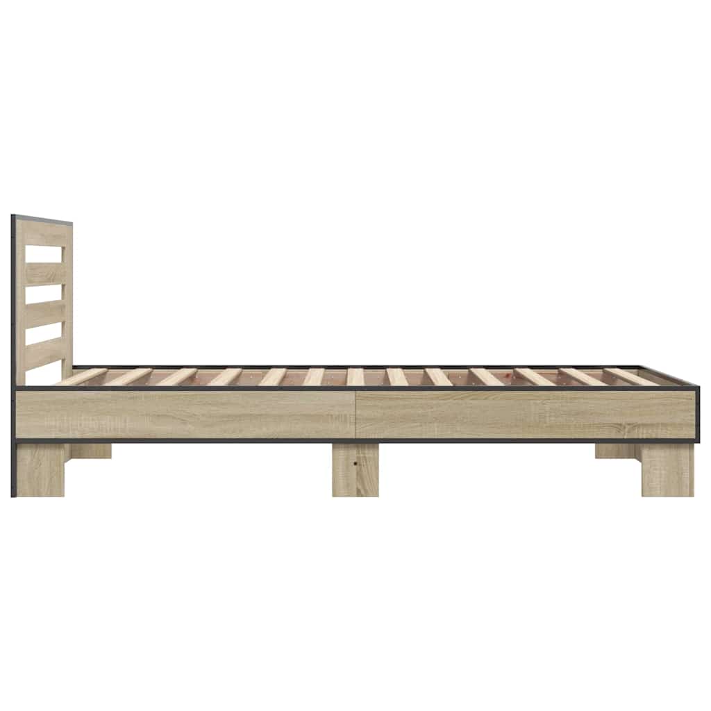 Bed Frame without Mattress Length 190 cm Sonoma oak 75 cm