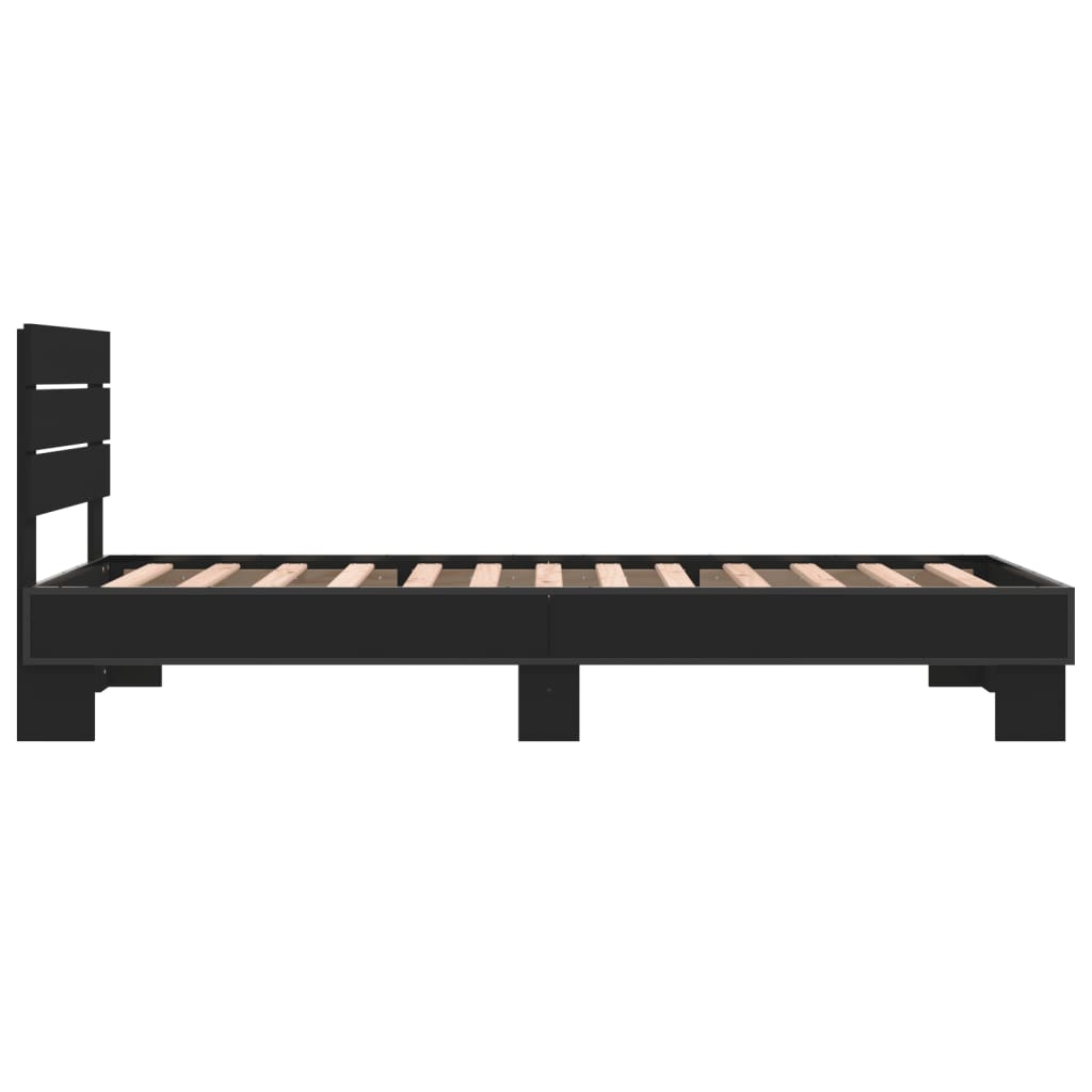 Bed Frame without Mattress 90x200 cm Black