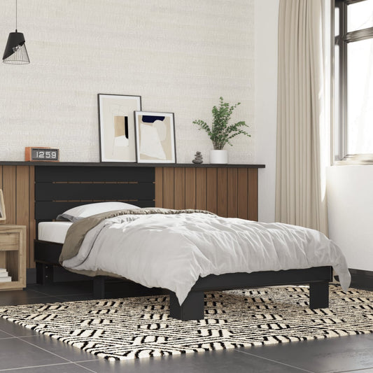 Bed Frame without Mattress 90x200 cm Black