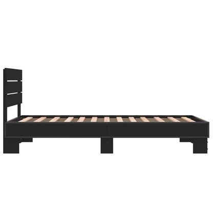 Bed Frame without Mattress Length 190 cm Black 75 cm
