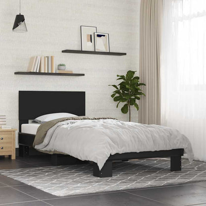 vidaXL Bed Frame without Mattress Black 75x190 cm Small Single 1