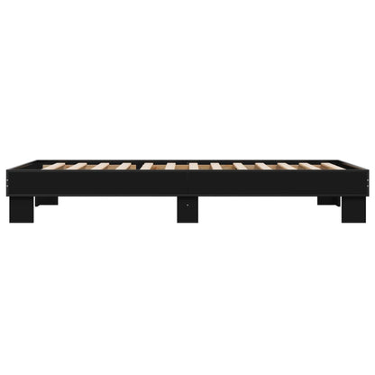 vidaXL Bed Frame without Mattress Black 75x190 cm Small Single 5