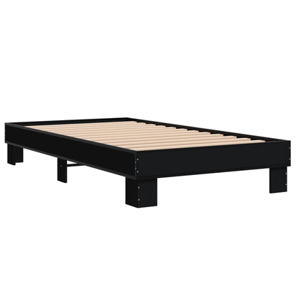 vidaXL Bed Frame without Mattress Black 75x190 cm Small Single 6