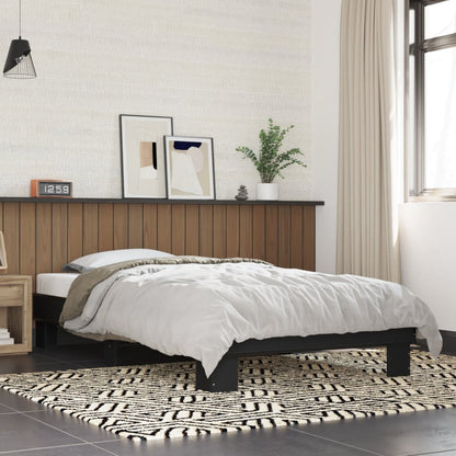 vidaXL Bed Frame without Mattress Black 75x190 cm Small Single 1